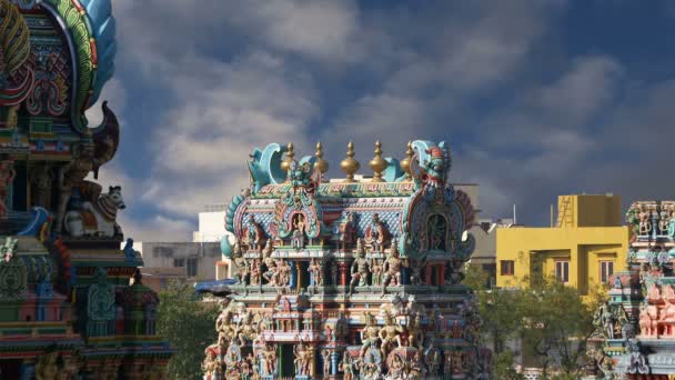 Meenakshi hinduistischer Tempel in madurai, tamil nadu, Südindien — Stockvideo