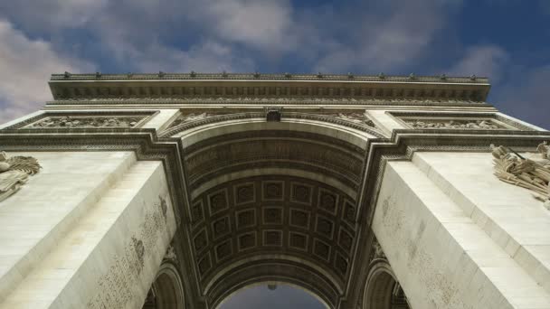 Arc de Triomphe, París, Francia, Europa Central — Vídeos de Stock