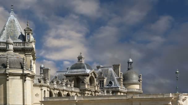 A Chateau de chantilly (chantilly-kastély), oise, Pikárdia Franciaország — Stock videók