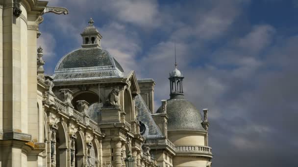 Chateau de chantilly, oise, picardie, franz — Stockvideo