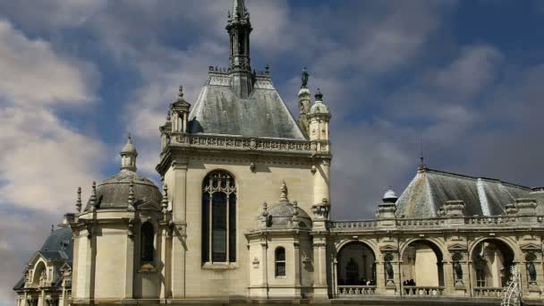 Chateau de chantilly (chantilly Kalesi), oise, picardie, Fransa — Stok video