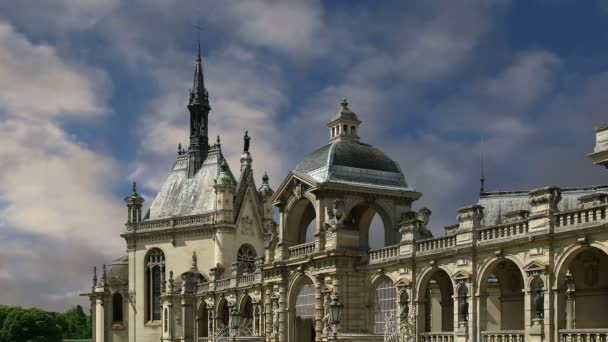 Το Chateau de chantilly (κάστρο chantilly), oise, picardie, Γαλλία — Αρχείο Βίντεο