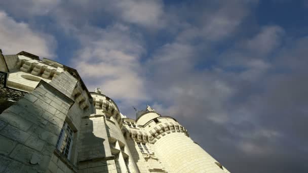 Castillo de Usse, Valle del Loira, Francia también conocido como Castillo de la Bella Durmiente — Vídeos de Stock