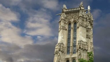 Saint-jacques tur, paris, Fransa, 4 arrondissement bulunan bir anıt
