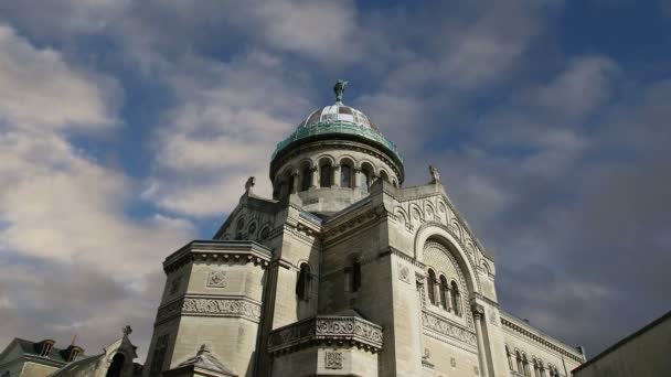 Basilica of saint-martin, tours, Fransa — Stok video