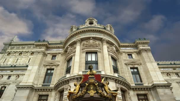 Opera Garnier Párizsban (nappal), Franciaország — Stock videók