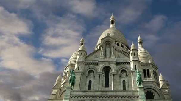 Basilica of the Sacred Heart, Párizs, Franciaország — Stock videók