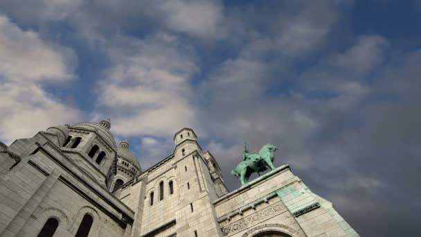 Basilica of the Sacred Heart, Párizs, Franciaország — Stock videók