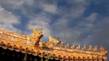 Çatı süslemeleri yonghe Tapınağı (lama Tapınağı) Pekin, Çin