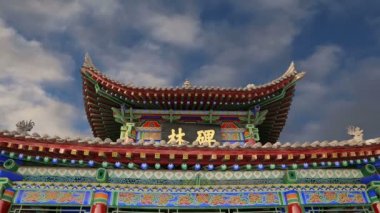 1087, eski dünya ünlü taş Kütüphane ve Hat sanatı, Çin'in Sarayı taş tabletlerin orman içinde kurulan xian (sian, xi'an) beilin Müzesi (stel orman)
