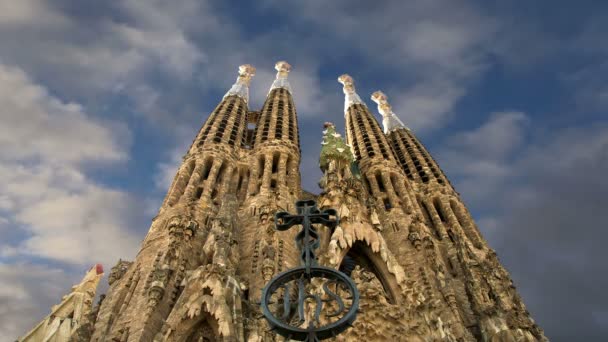 Sagrada Familia par Antoni Gaudi à Barcelone Espagne — Video