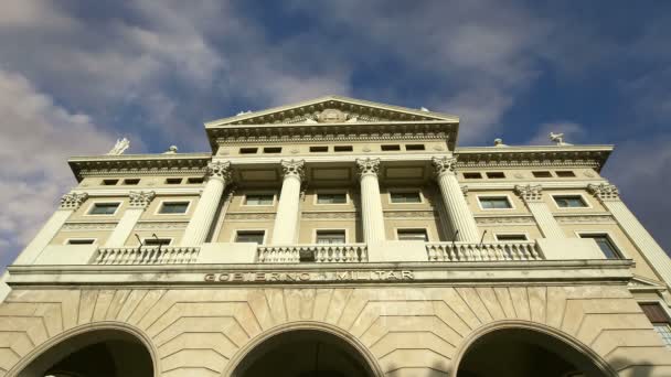 Το κτίριο της στρατιωτικής κυβέρνησης. Βαρκελώνη, Καταλονία, Ισπανία — Αρχείο Βίντεο