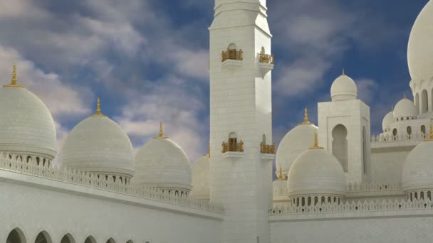 在阿联酋阿布扎比谢赫 · 扎耶德白色清真寺 — 图库视频影像