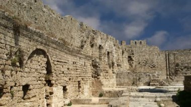Rhodes Town, Yunanistan (zaman atlamalı Ortaçağ surları)
