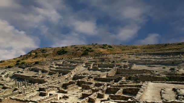 Kamiros, Rhodes - Yunanistan (zaman atlamalı antik kalıntıları) — Stok video