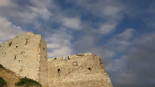 Середньовічний замок Kritinia на острові Родос, Греція, Додеканес — стокове відео