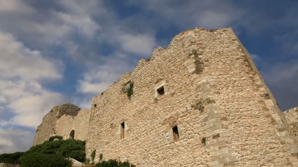 Medieval Castle of Kritinia in Rhodes, Greece, Dodecanese — Stock Video