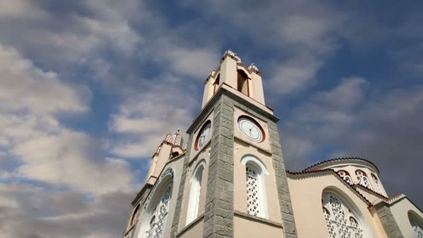 Православная церковь Св. Пантелеимона, остров Родос, Греция — стоковое видео