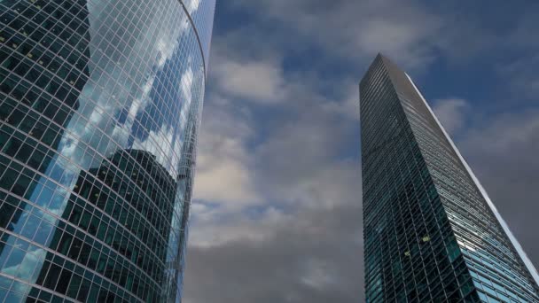 Felhőkarcolók, a nemzetközi üzleti központ (város), Moszkva, Oroszország — Stock videók