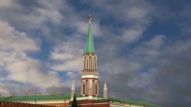 Pohled na Kreml – Rusko, Moskva (časová prodleva) — Stock video
