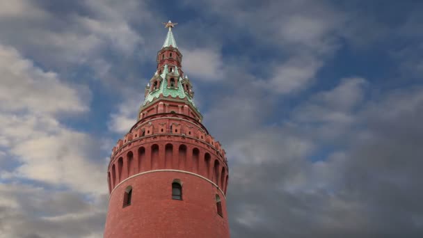 Widok na Kreml - Rosja, Moskwa (upływ czasu) — Wideo stockowe