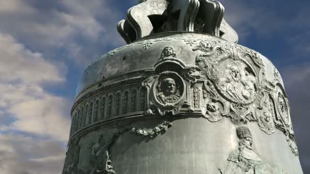 Tsaar Bell, Kremlin van Moskou, Rusland--ook bekend als de Tsarsky Kolokol, tsaar Kolokol Iii of Royal Bell — Stockvideo