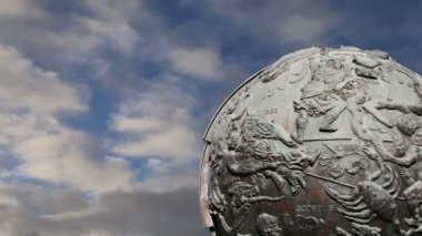 Göksel küre--anıt kuşatılmış uzay uçuşu, Moskova, Rusya yakın