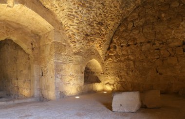Ayyubid kale Ajloun içinde Kuzey Jordan, Orta Doğu 12 yüzyılda inşa edilmiş