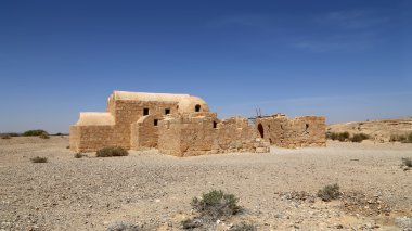 Quseir (Kasr) Amra çöl castle yakınındaki Amman, Jordan. Dünya Mirası ünlü fresk 's ile. 8. yüzyılda inşa edilmiş