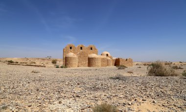 Quseir (Kasr) Amra çöl castle yakınındaki Amman, Jordan. Dünya Mirası ünlü fresk 's ile. 8. yüzyılda inşa edilmiş