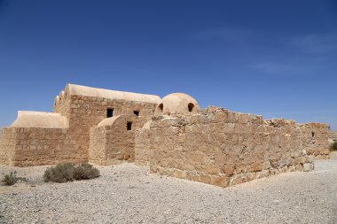 Quseir (Kasr) Amra çöl castle yakınındaki Amman, Jordan. Dünya Mirası ünlü fresk 's ile. 8. yüzyılda inşa edilmiş