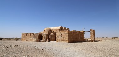 Quseir (Kasr) Amra çöl castle yakınındaki Amman, Jordan. Dünya Mirası ünlü fresk 's ile. 8. yüzyılda inşa edilmiş