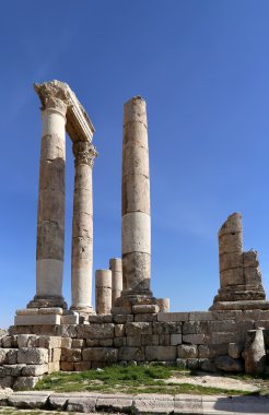 Herkül Tapınağı, Roma Korint sütunları Kalesi Hill, amman, Ürdün