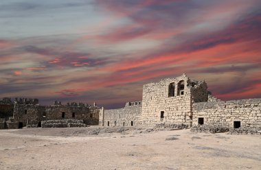azraq'ın kalesinin Orta Doğu Ürdün, amman doğusunda 100 km