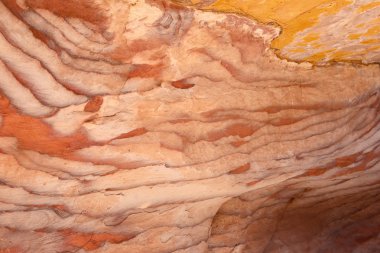 Petra, Jordan 1.2km uzun yolda (Siq olarak) kaya parçası