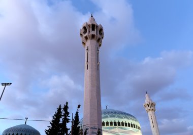 Kral Abdullah Camii gece Amman, Jordan