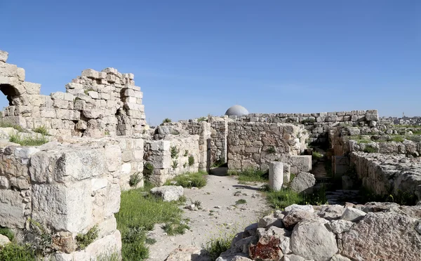 Monumenten van de stad van Amman--oude Romeinse citadel hill, Jordanië — Stockfoto