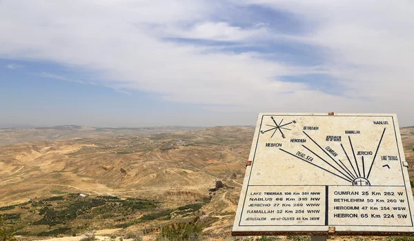 Paisaje de montaña del desierto (vista aérea), Jordania, Oriente Medio — Foto de Stock