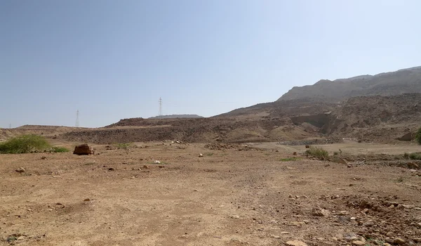 Steinwüste im Zentrum von Jordanien, Naher Osten — Stockfoto