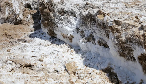 Sůl z Mrtvého moře v Jordan, Střední východ — Stock fotografie