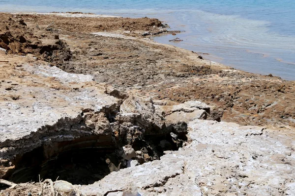 Costa del Mar Muerto en Jordania, Oriente Medio — Foto de Stock