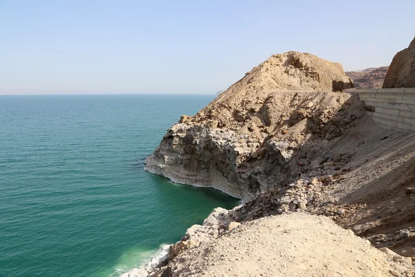 Dode Zeekust bij Jordan, Midden-Oosten — Stockfoto