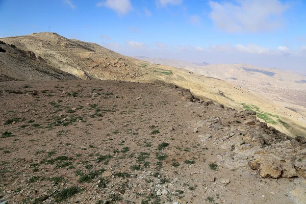 Deserto paisagem montanhosa (vista aérea), Jordânia, Médio Oriente — Fotografia de Stock