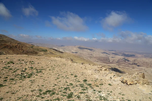 Desert mountain landscape (aerial view), Jordan, Middle East — Stock Photo, Image