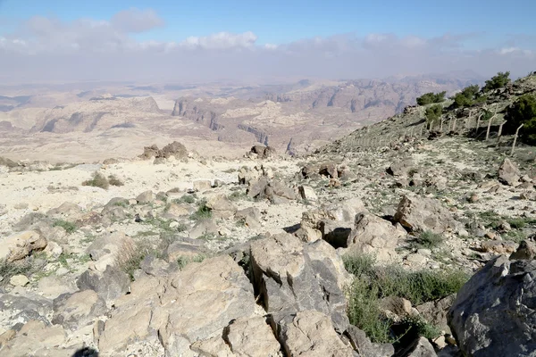 Desert mountain landscape (aerial view), Jordan, Middle East — Stock Photo, Image