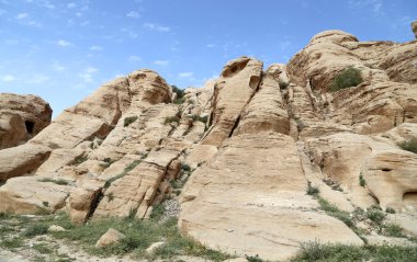 Petra Dağları, Ürdün, Orta Doğu. Petra, 1985 yılından beri UNESCO Dünya Mirasları Bölgesi 'nde bulunuyor.