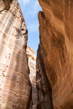 Petra, Jordan şehrine 1.2km uzun yol (Siq olarak)