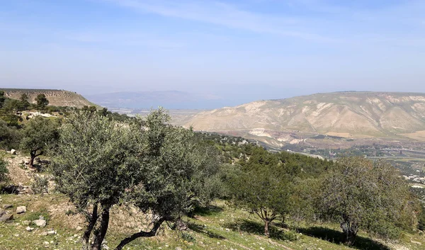 Paisaje de montaña, Jordania, Oriente Medio (fotografía desde un punto alto) ) —  Fotos de Stock