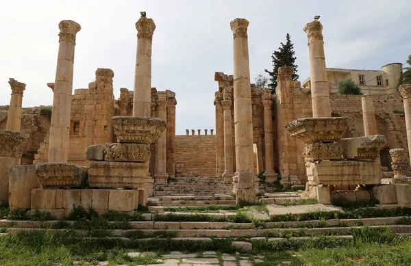 Reruntuhan Romawi di kota Yordania Jerash (Gerasa dari Zaman Kuno), ibukota dan kota terbesar Kegubernuran Jerash, Yordania — Stok Foto