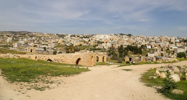 Başkenti ve en büyük jerash governorate, Ürdün jerash (Antik gerasa), Ürdün şehirde roman ruins — Stok fotoğraf
